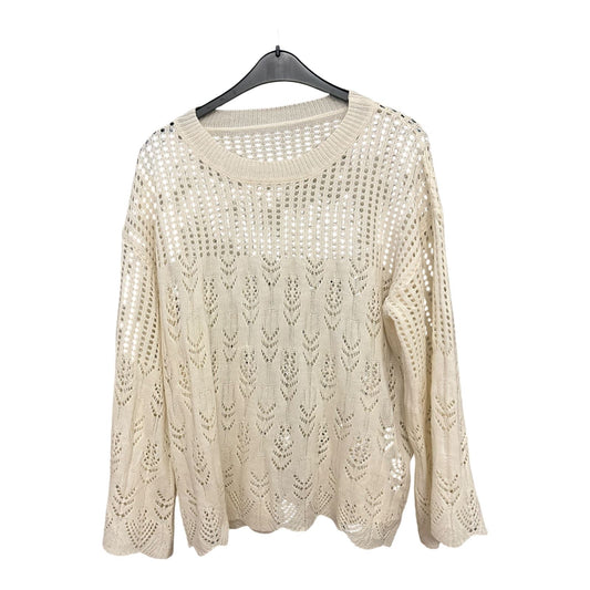 Pure Panda Damen Strick Pullover Beige Größe XXXL