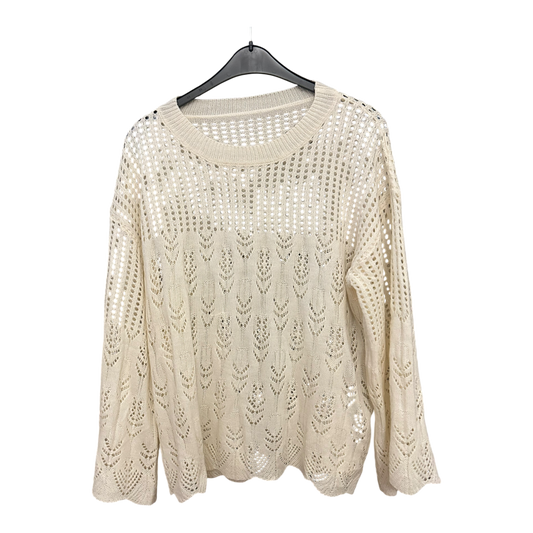 Pure Panda Damen Strick Pullover Beige Größe XXXL