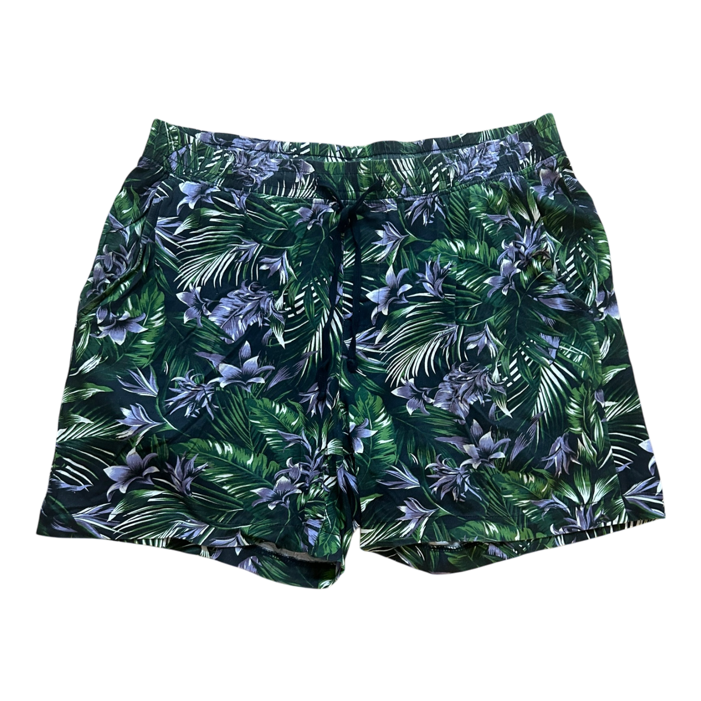 H&M Shorts blau gemustert Tropen Größe M