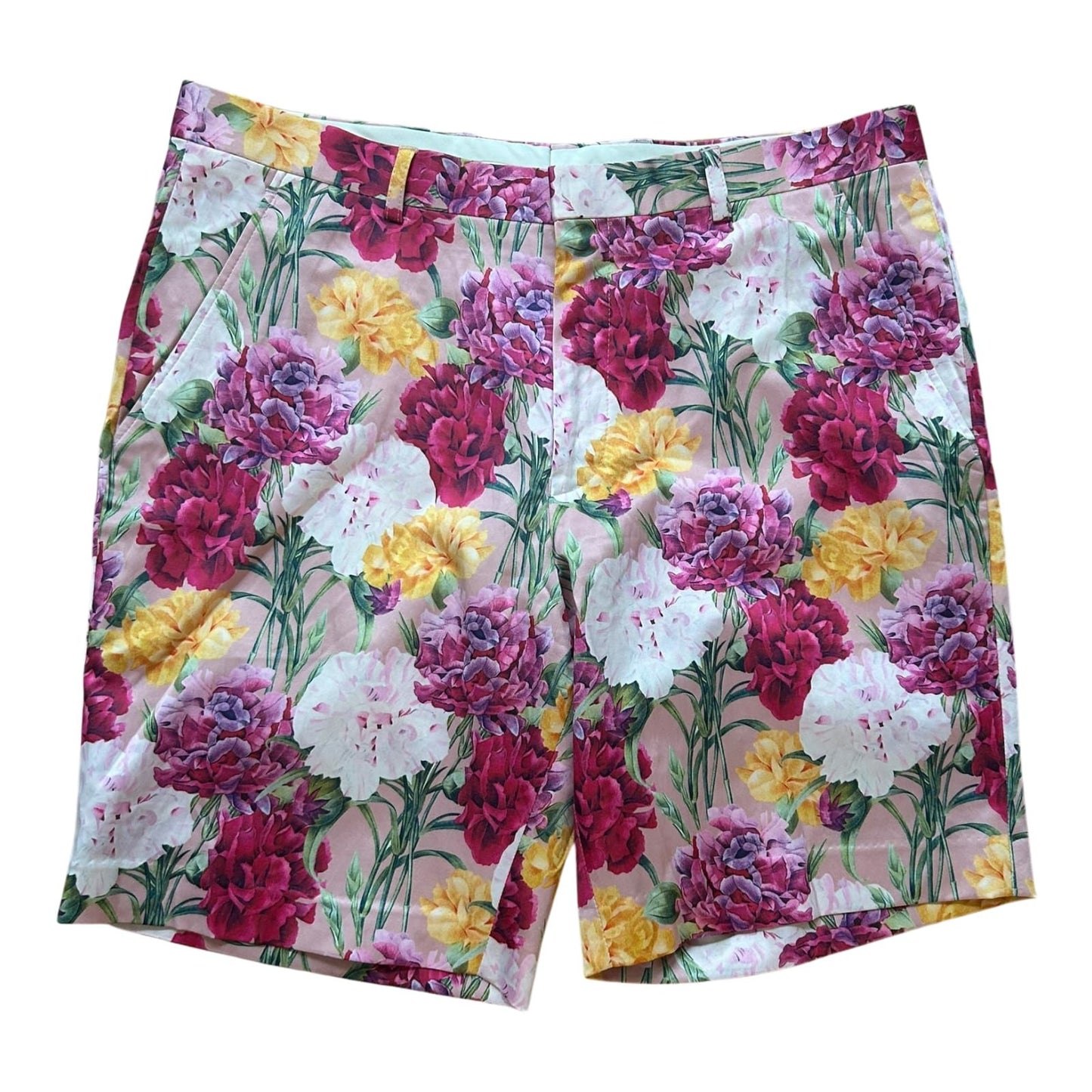 ASOS schrille Blumenshorts pink gemustert Größe M