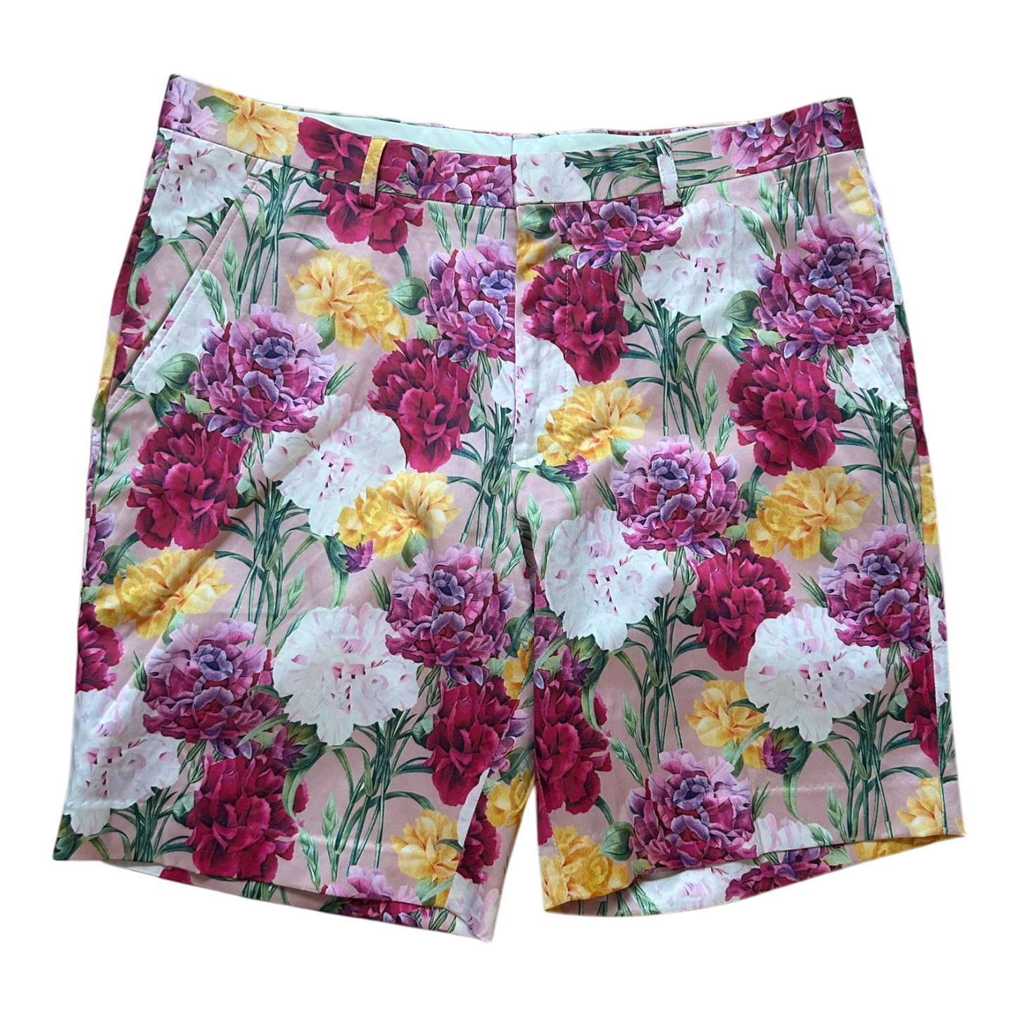 ASOS schrille Blumenshorts pink gemustert Größe M