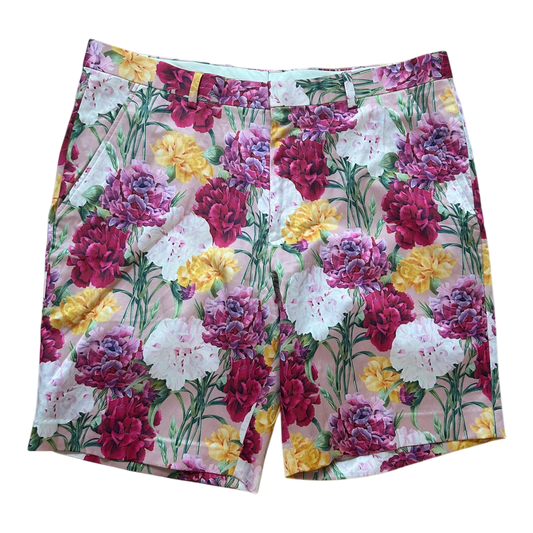 ASOS schrille Blumenshorts pink gemustert Größe M