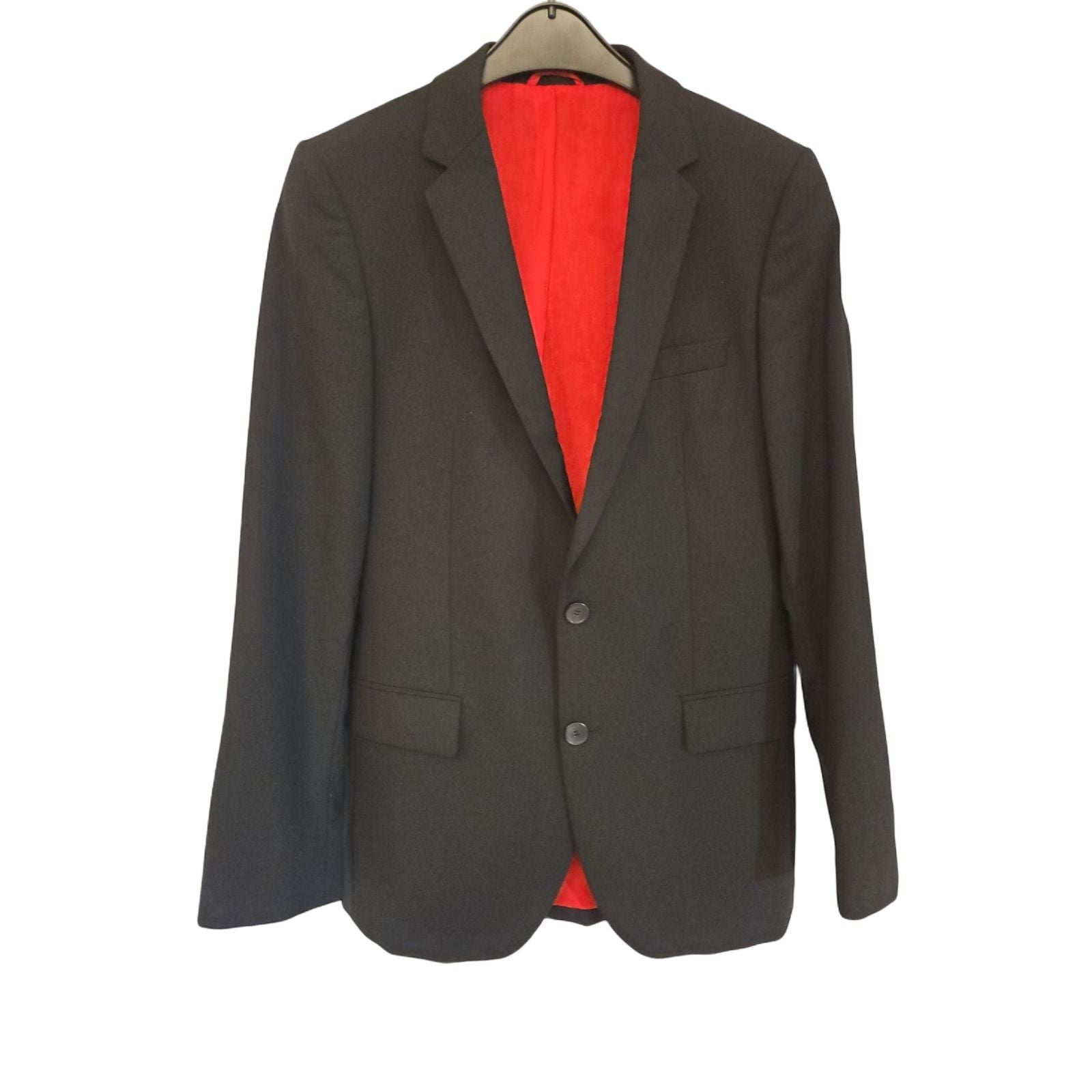 Hugo Boss Jacke Gr 48 Herren Sakko Baumwolle Schwarz Elegant Business Klassiker