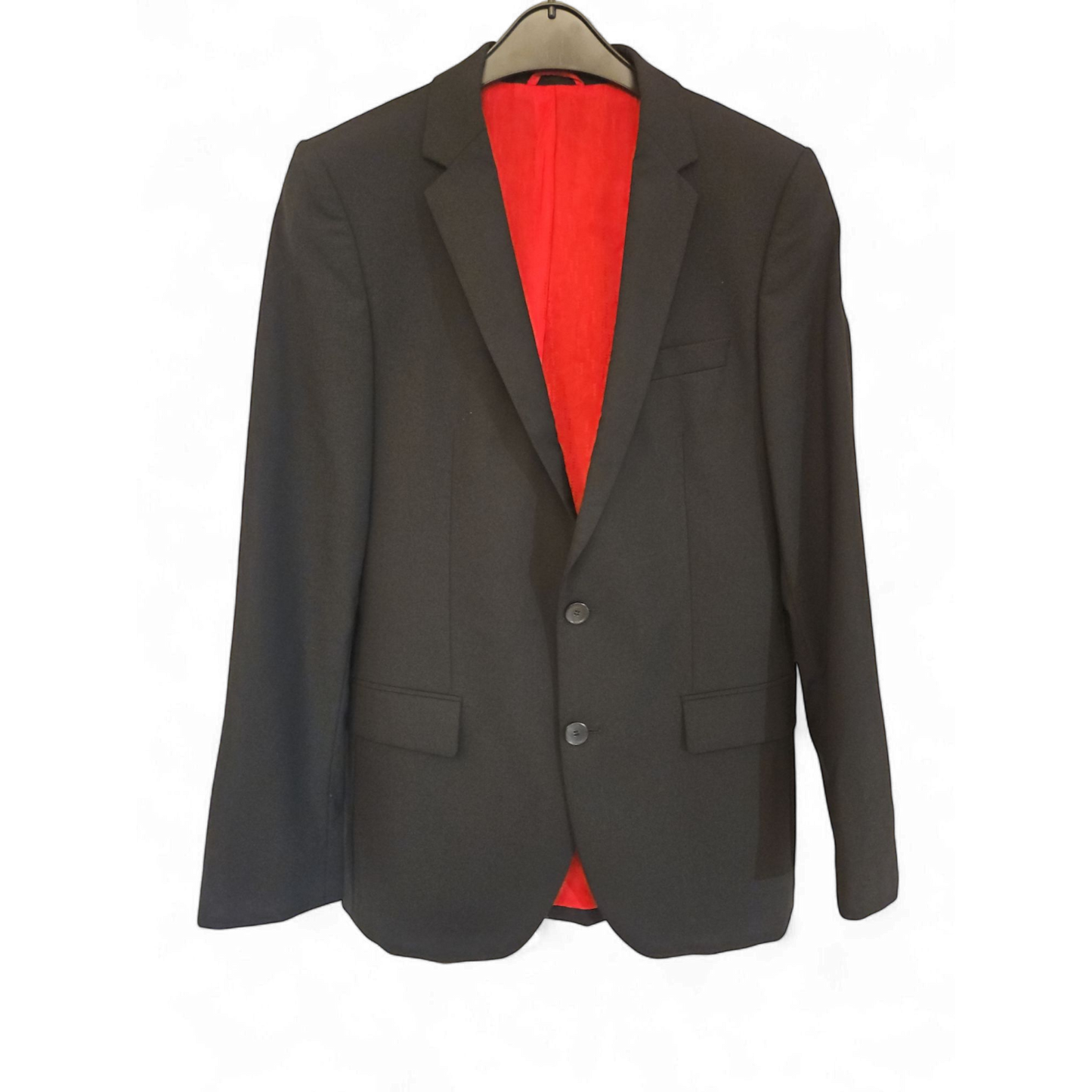 Hugo Boss Jacke Gr 48 Herren Sakko Baumwolle Schwarz Elegant Business Klassiker