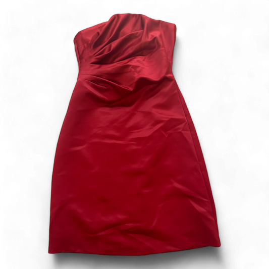 Mariposa Kleid Damen Dress Damenkleid Gr. 38 Rot Satin Schulterfrei Elegant Neu