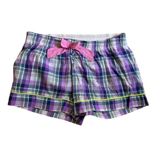 Pure Panda Shorts Damen lila-rosa kariert Größe 38
