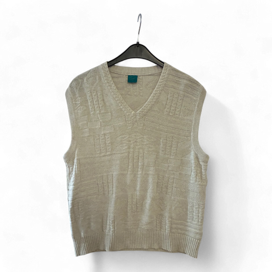 C&A Vintage Herren Strickweste beige Größe M