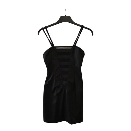 Kleid Damen Dress Damenkleid Gr. S M Schwarz Netz Einsatz Stretch Elegant Look