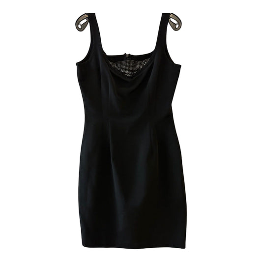 Kleid Damen Dress Damenkleid Gr. S M Schwarz Strass Einsatz Stretch Elegant Look