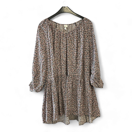 H&M Kleid Damen Dress Damenkleid Gr. M Blumenprint Weit Sommerkleid Look Elegant