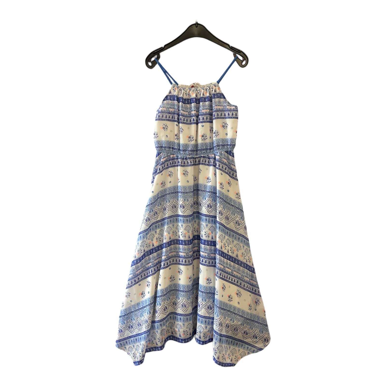 H&M Mädchenkleid blau-weiß Größe 140