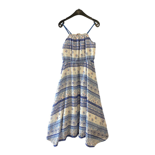 H&M Mädchenkleid blau-weiß Größe 140