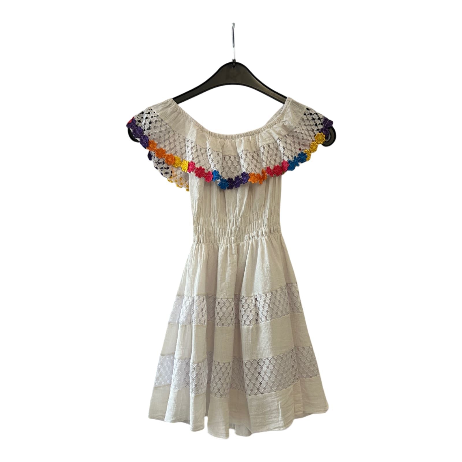 Stretchkleid Damen Dress Damenkleid Gr. XS Weiß Baumwolle Elegant Sommer Basic