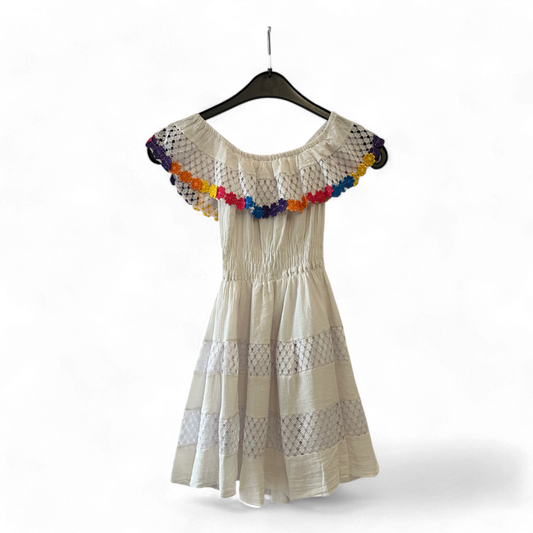 Stretchkleid Damen Dress Damenkleid Gr. XS Weiß Baumwolle Elegant Sommer Basic