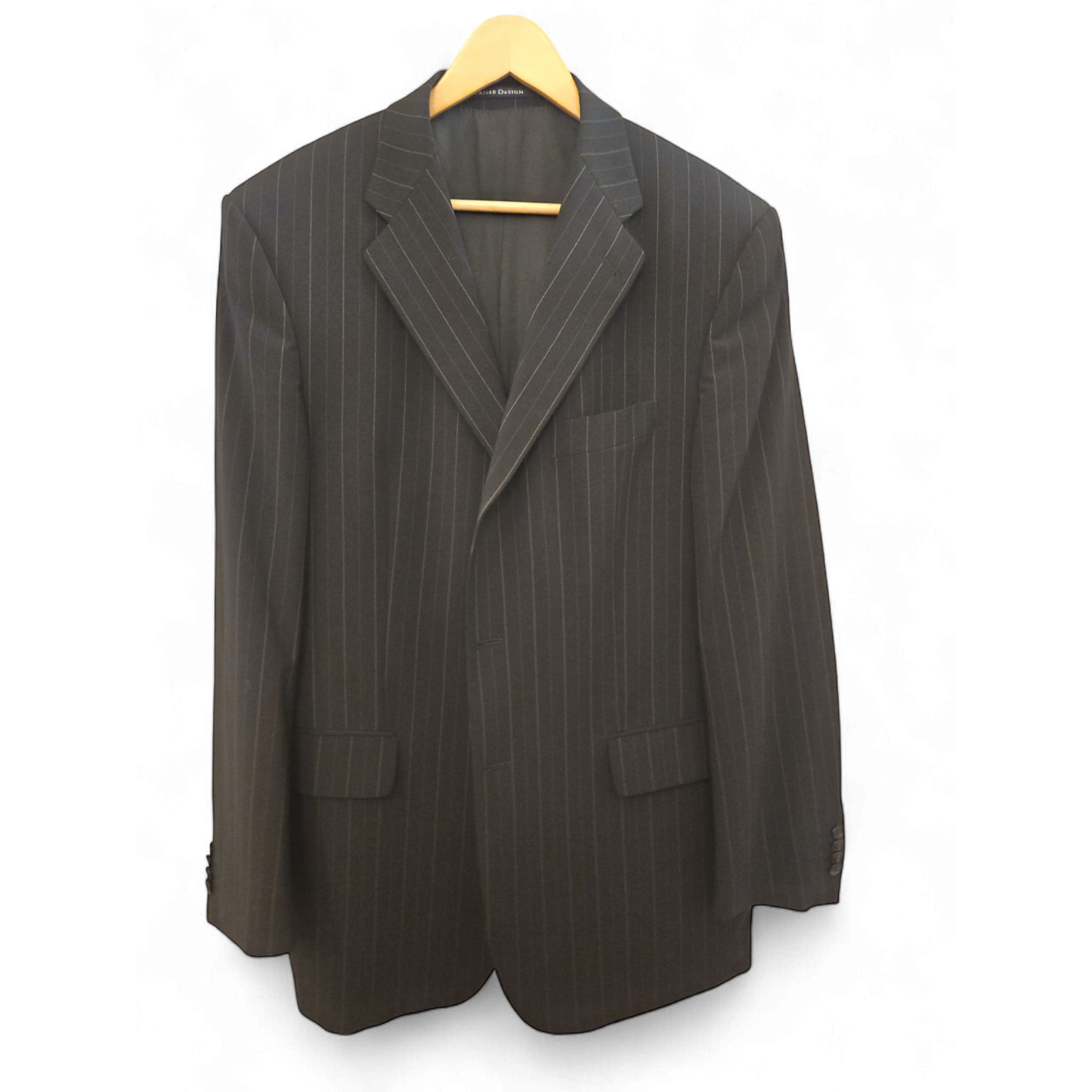 KaDeWe Sakko Gr 56 Herren Sakko Anthrazit Elegant Gestreift Kaiser Design