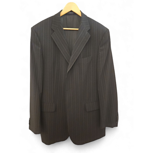 KaDeWe Sakko Gr 56 Herren Sakko Anthrazit Elegant Gestreift Kaiser Design