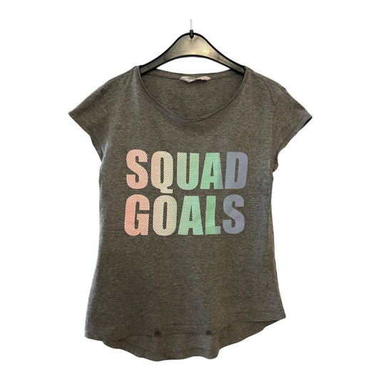 H&M T-Shirt Teens mit Print grau Größe 158
