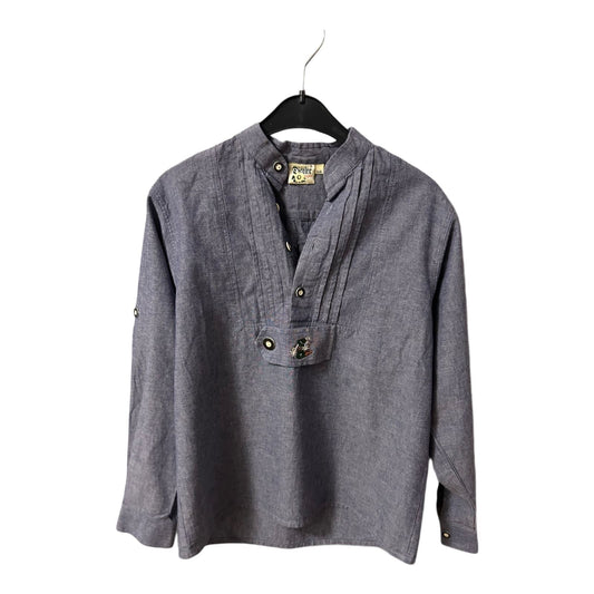 Distler Original Trachtenbluse blau Kinder Größe 146