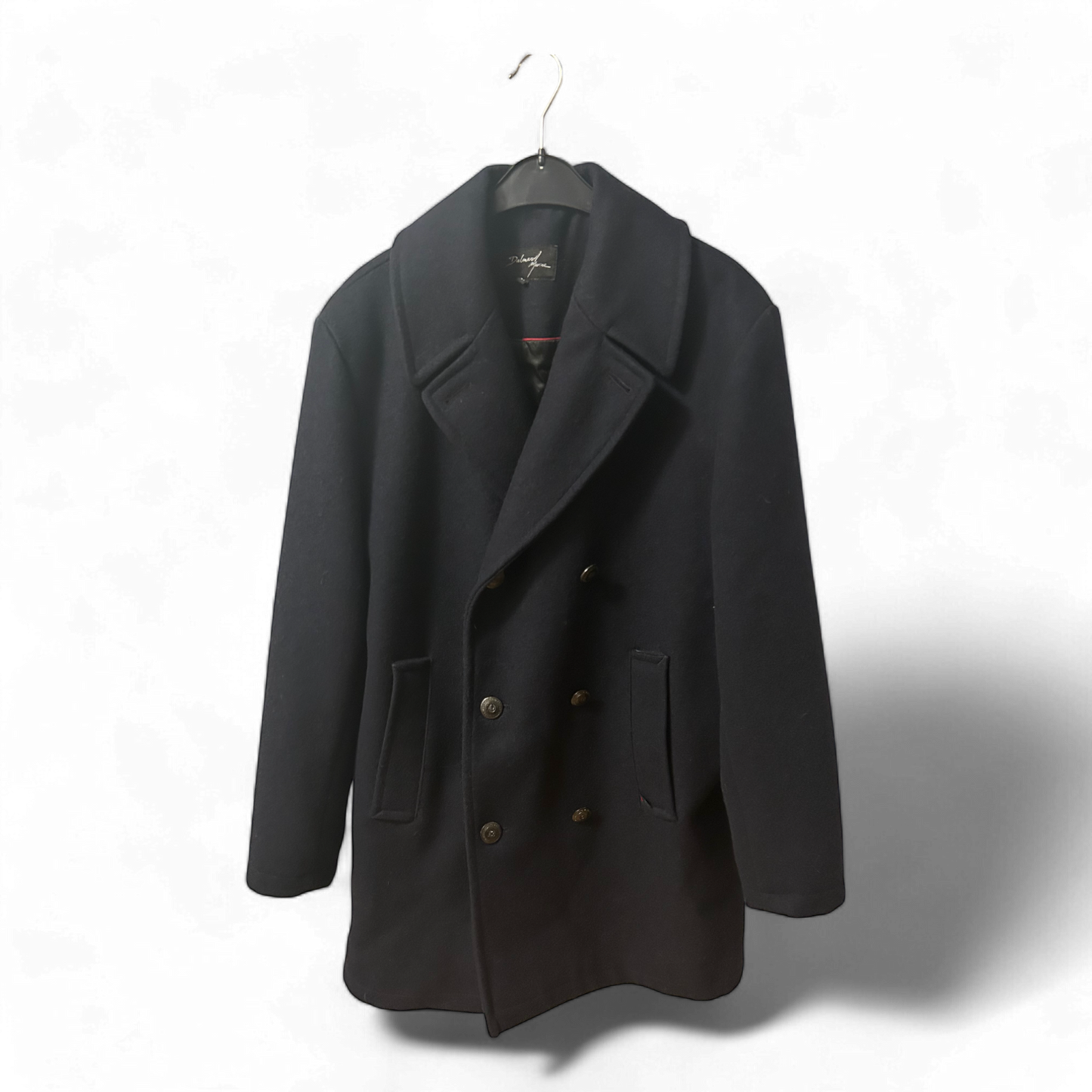 Dalmard Marine Herren Cabanmantel Gr 50 Dunkelblau Schurwolle Frankreich