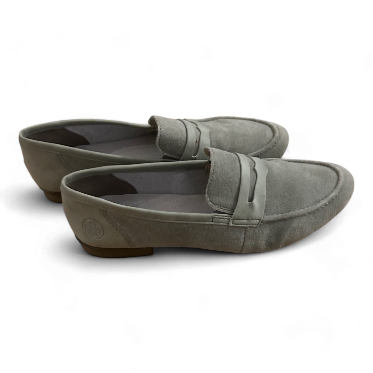 Rieker Damenhalbschuhe Slipper hellgrün Wildleder Größe 41