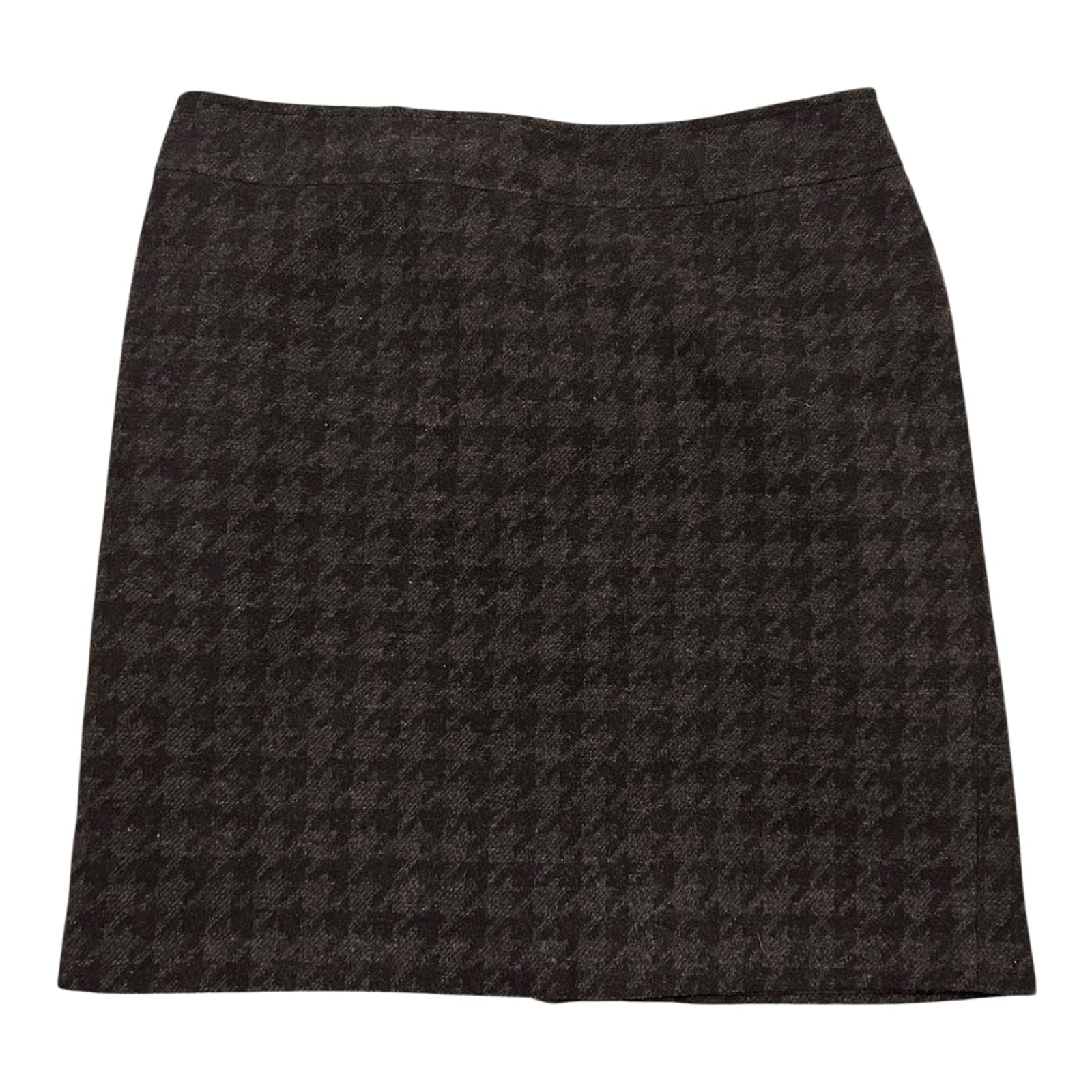 Bonita Damen Rock Gr 46 Grau Schwarz Wollmischung Karomuster Klassisch Midi