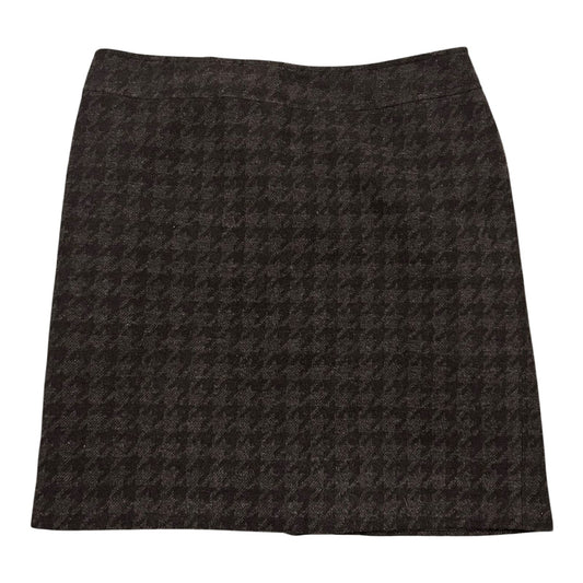 Bonita Damen Rock Gr 46 Grau Schwarz Wollmischung Karomuster Klassisch Midi