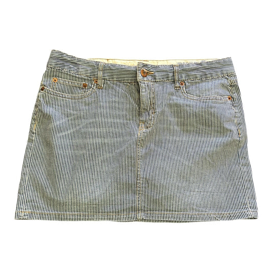 H&M Damen Minirock blau-weiß gestreift, Größe 40