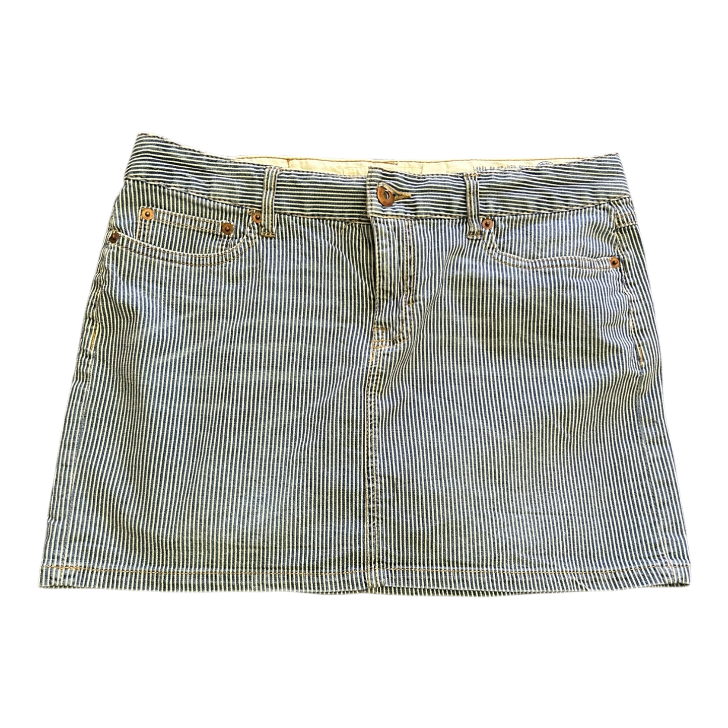 H&M Damen Minirock blau-weiß gestreift, Größe 40