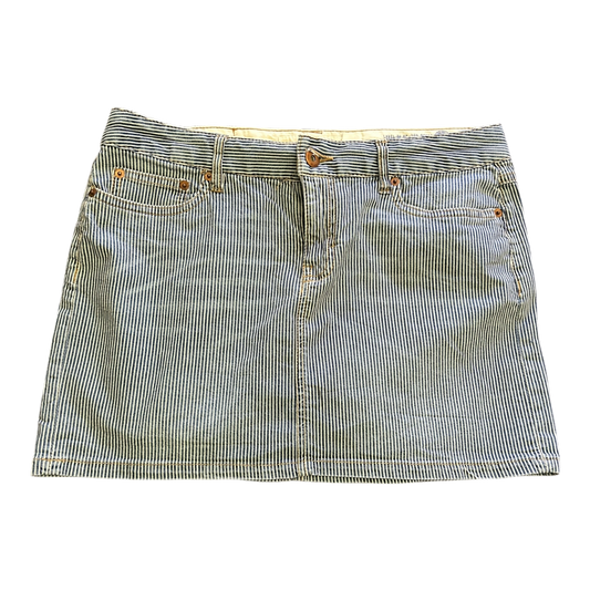 H&M Damen Minirock blau-weiß gestreift, Größe 40