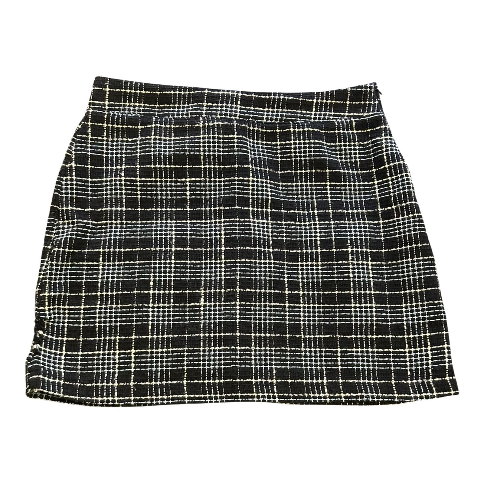 👗 Trendyol Minirock Damen M Blau-Weiß Kariert – Freizeitlook