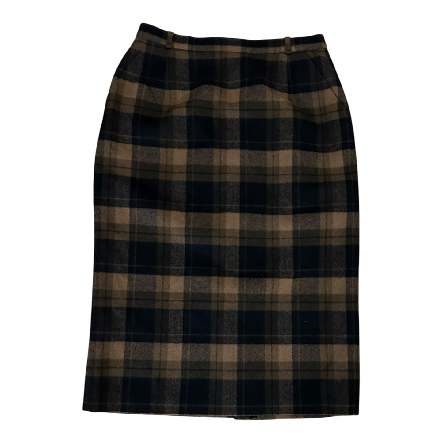 Vittori Verani Damen Rock Wolle braun kariert, Größe 40
