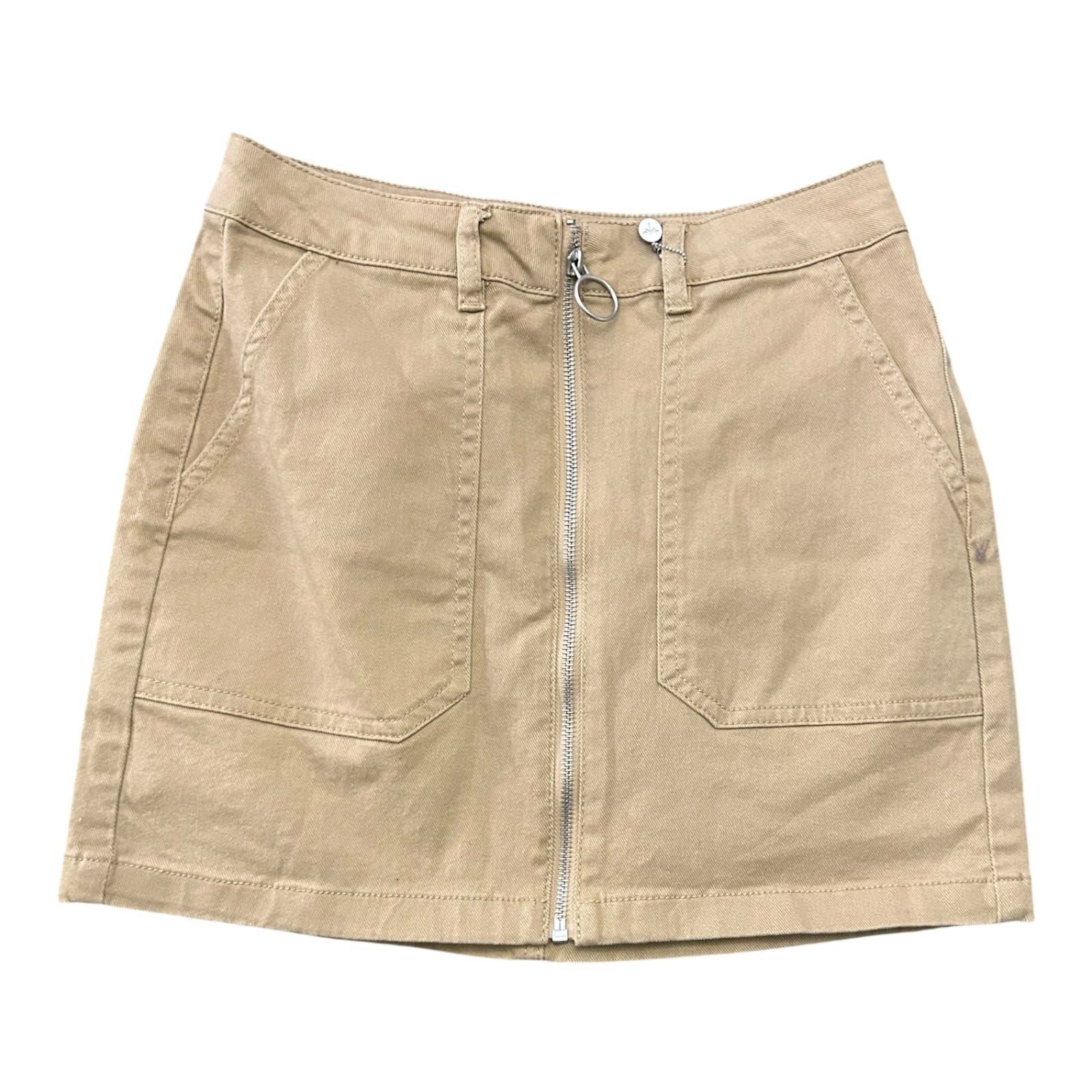Pull & Bear Damen Minirock beige, Größe S