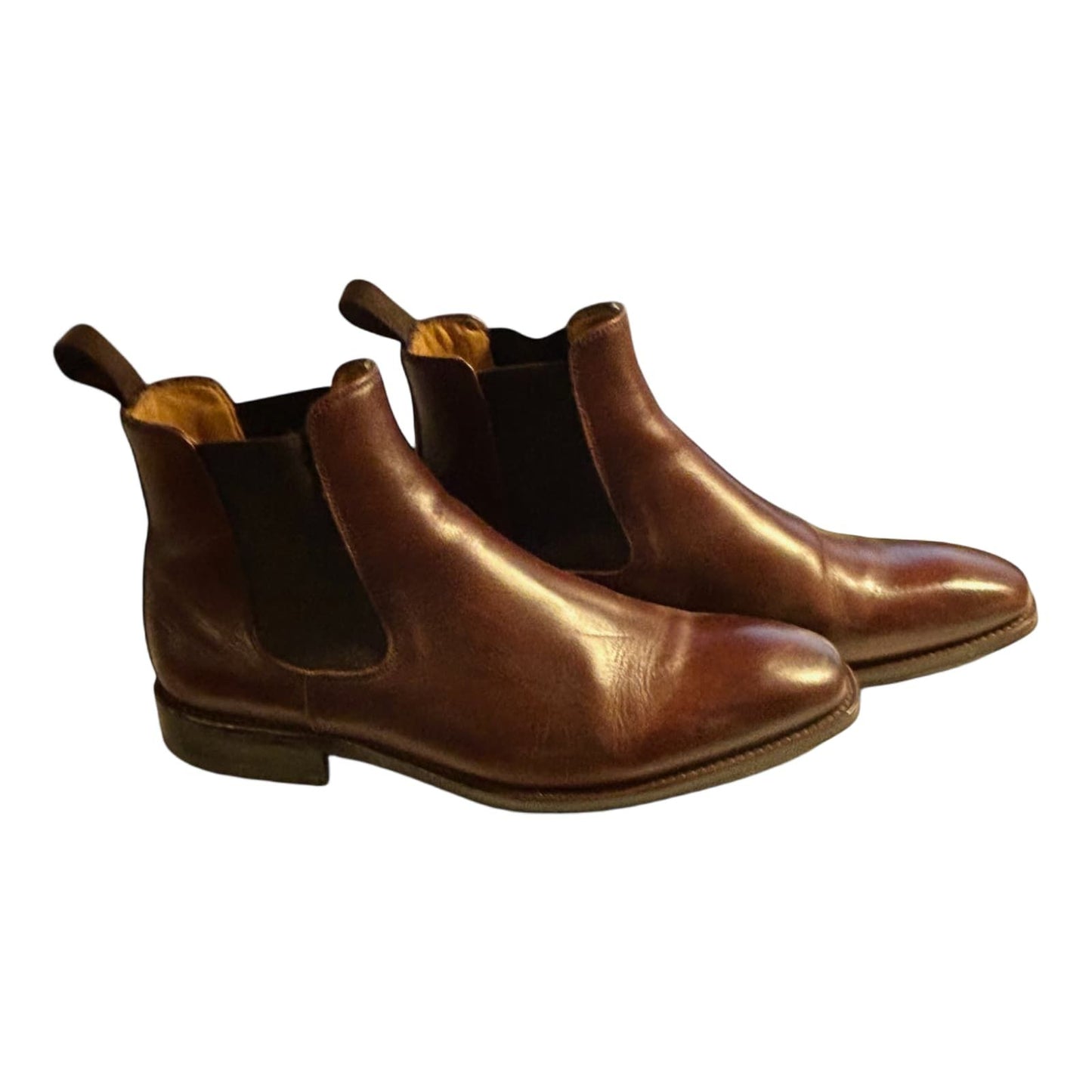 Chelsea-Stiefel aus Leder – Kastanienbraun, Gr. 42,5 (UK 8,5), sehr guter Zustand