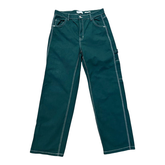 Bershka Damen Baggy-Hose Grün Größe 40 - wie neu!