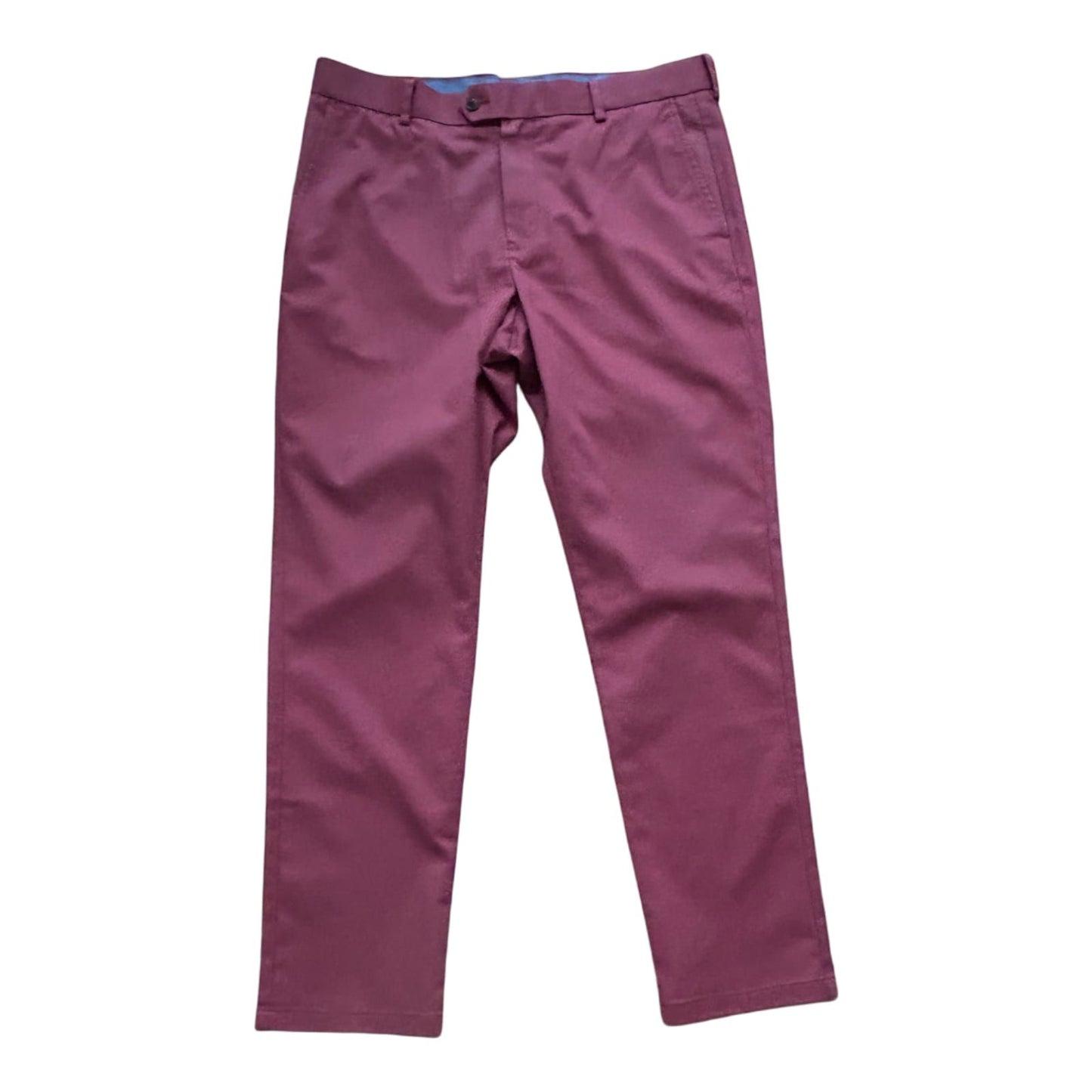 Charles Tyrwhitt Stoffhose Herren Rot Größe 34W 30L Sehr guter Zustand