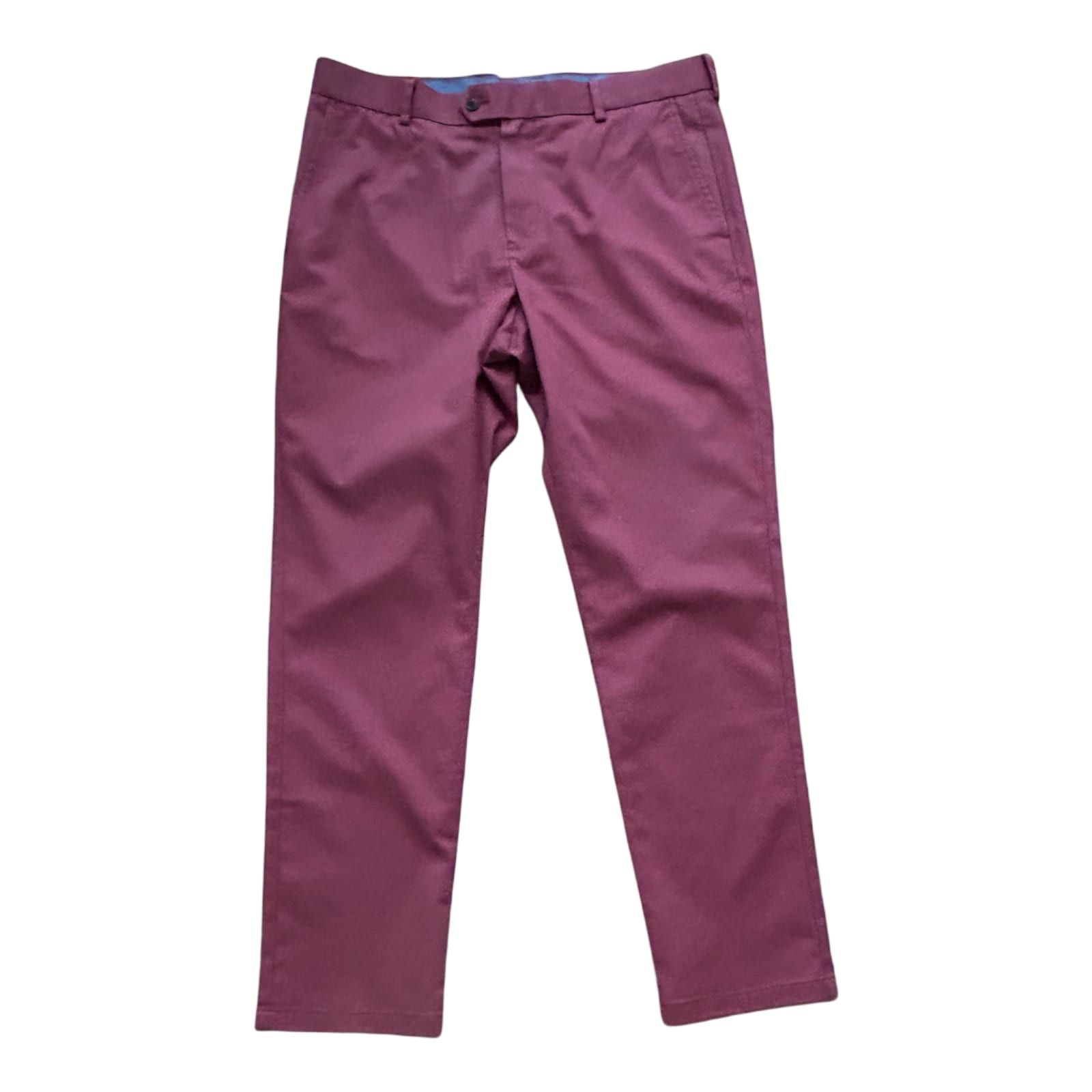 Charles Tyrwhitt Stoffhose Herren Rot Größe 34W 30L Sehr guter Zustand