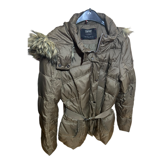 Esprit Daunenjacke mit Echtdaune - Brauntöne, Größe 38