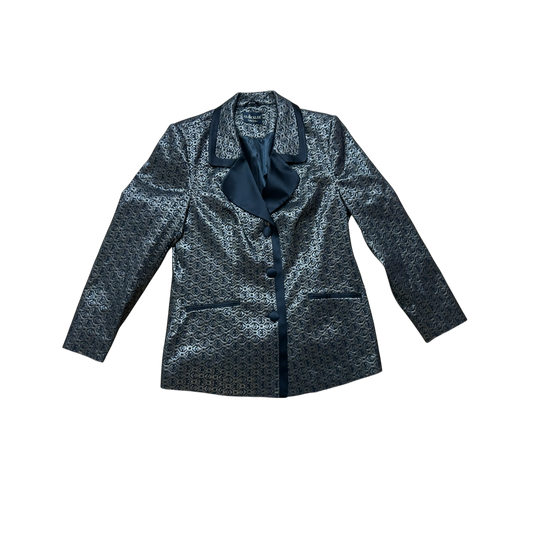 Glööckler Blazer, Schwarz mit Goldapplikationen, Größe 46