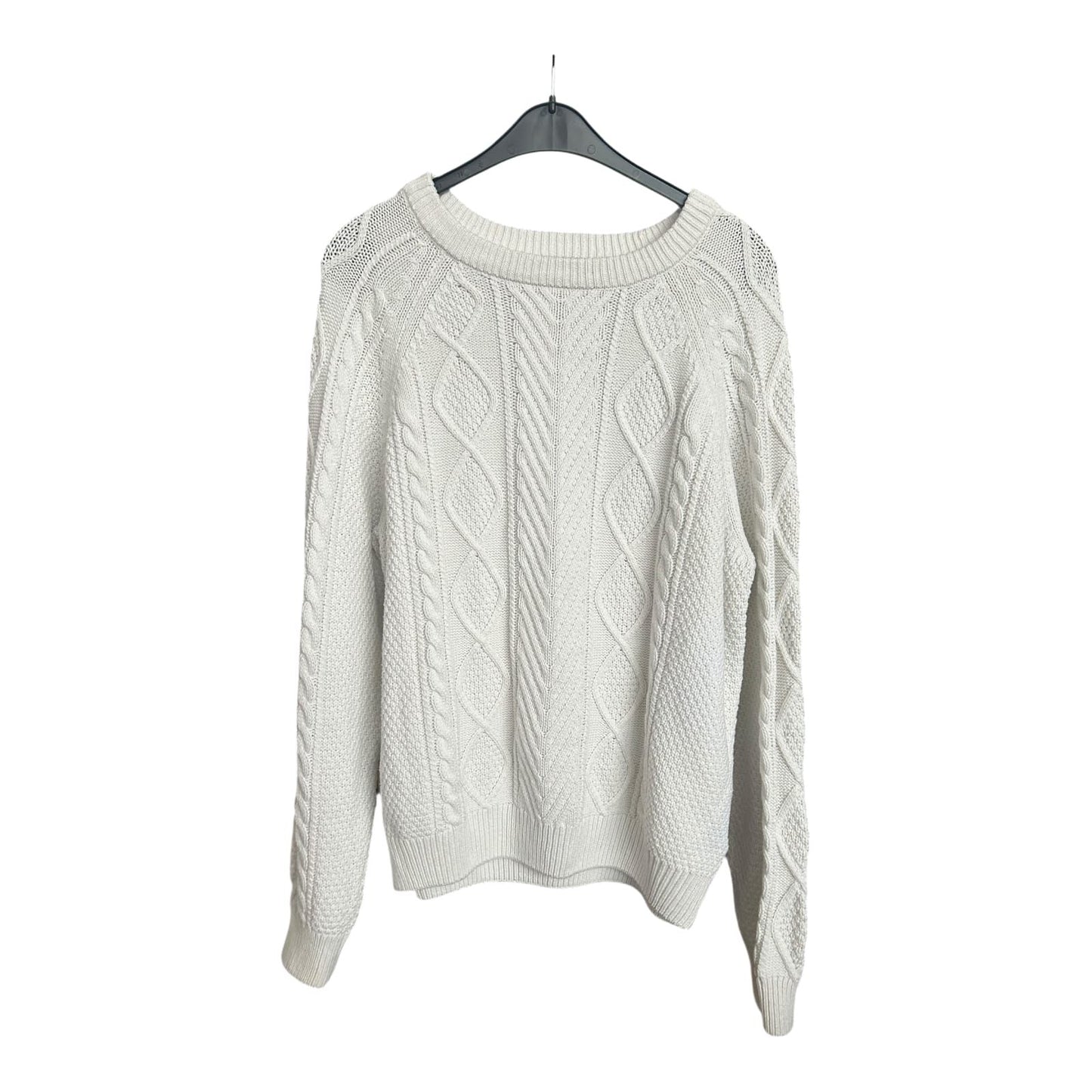 C&A Herren Pullover | Gr. L | Zopfmuster | Cremeweiß | Strick
