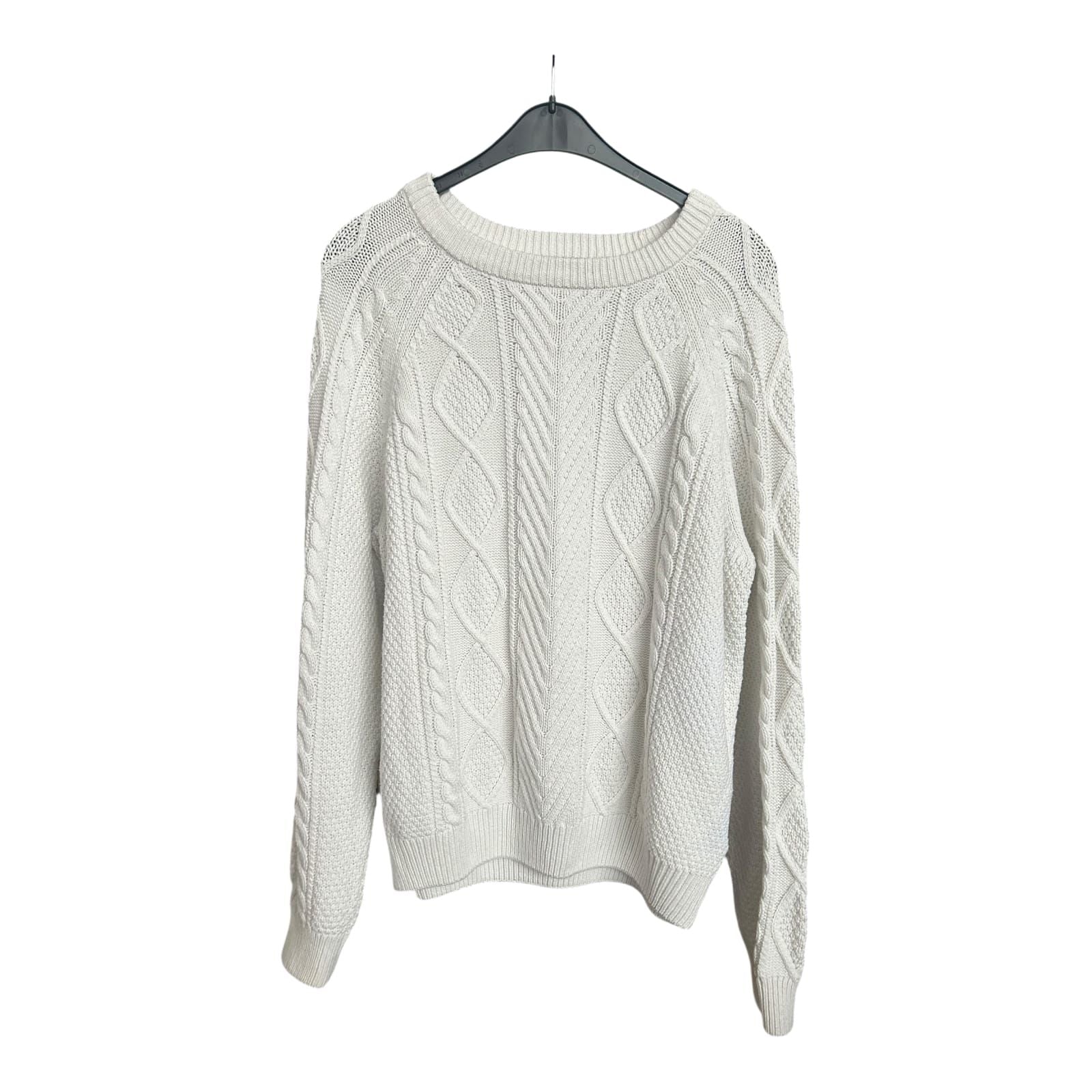 C&A Herren Pullover | Gr. L | Zopfmuster | Cremeweiß | Strick