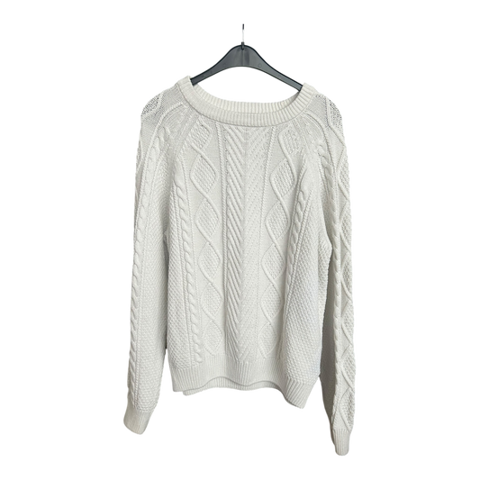 C&A Herren Pullover | Gr. L | Zopfmuster | Cremeweiß | Strick