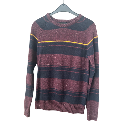 Pull & Bear Herren Pullover | Gr. L | Gestreift | 50% Baumwolle 50% Acryl