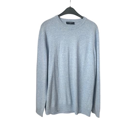 Charles Tyrwhitt Herren Pullover | Gr. L | 90% Wolle 10% Kaschmir | Blau