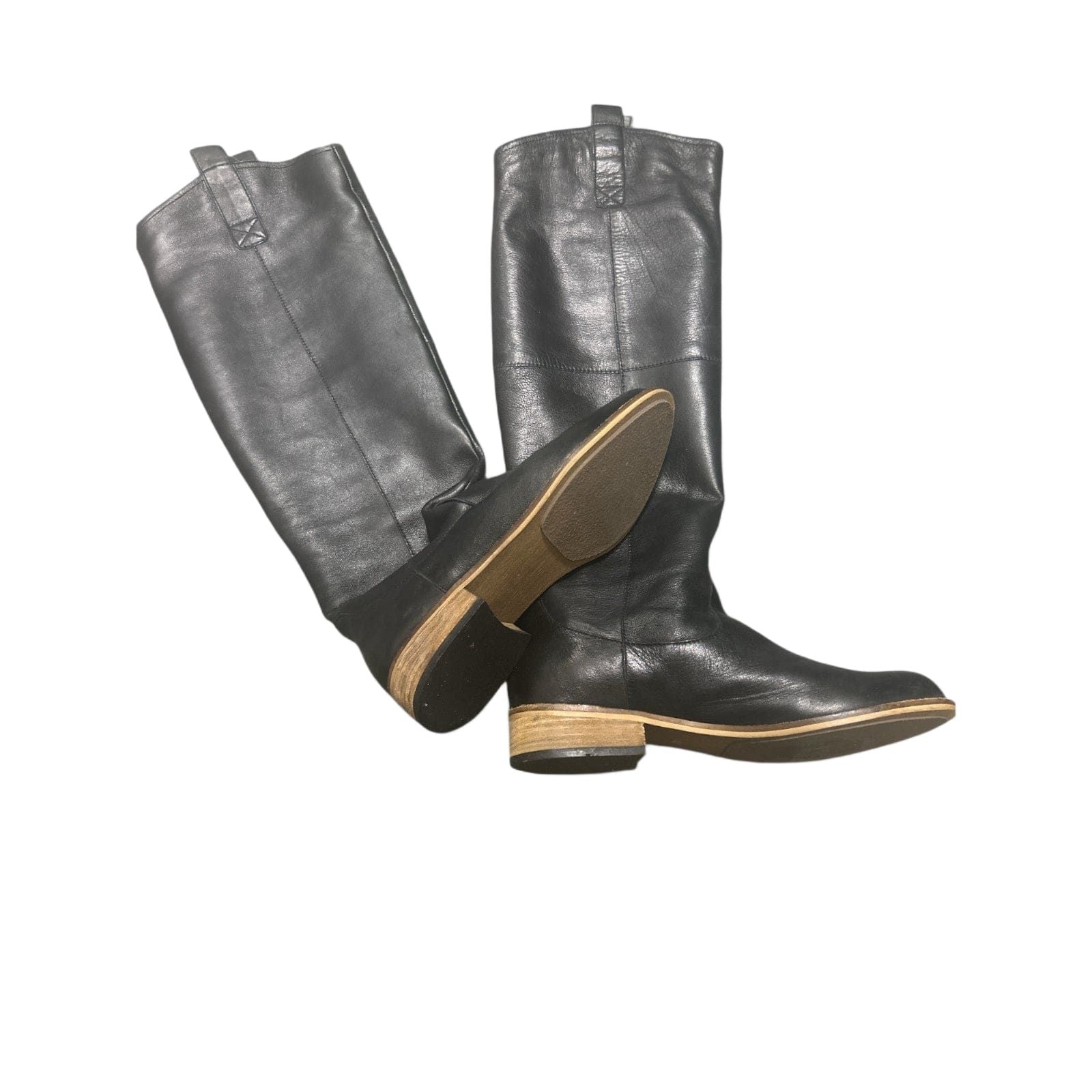 Pure Panda Lederstiefel Damen Neu schwarz Gr. 36