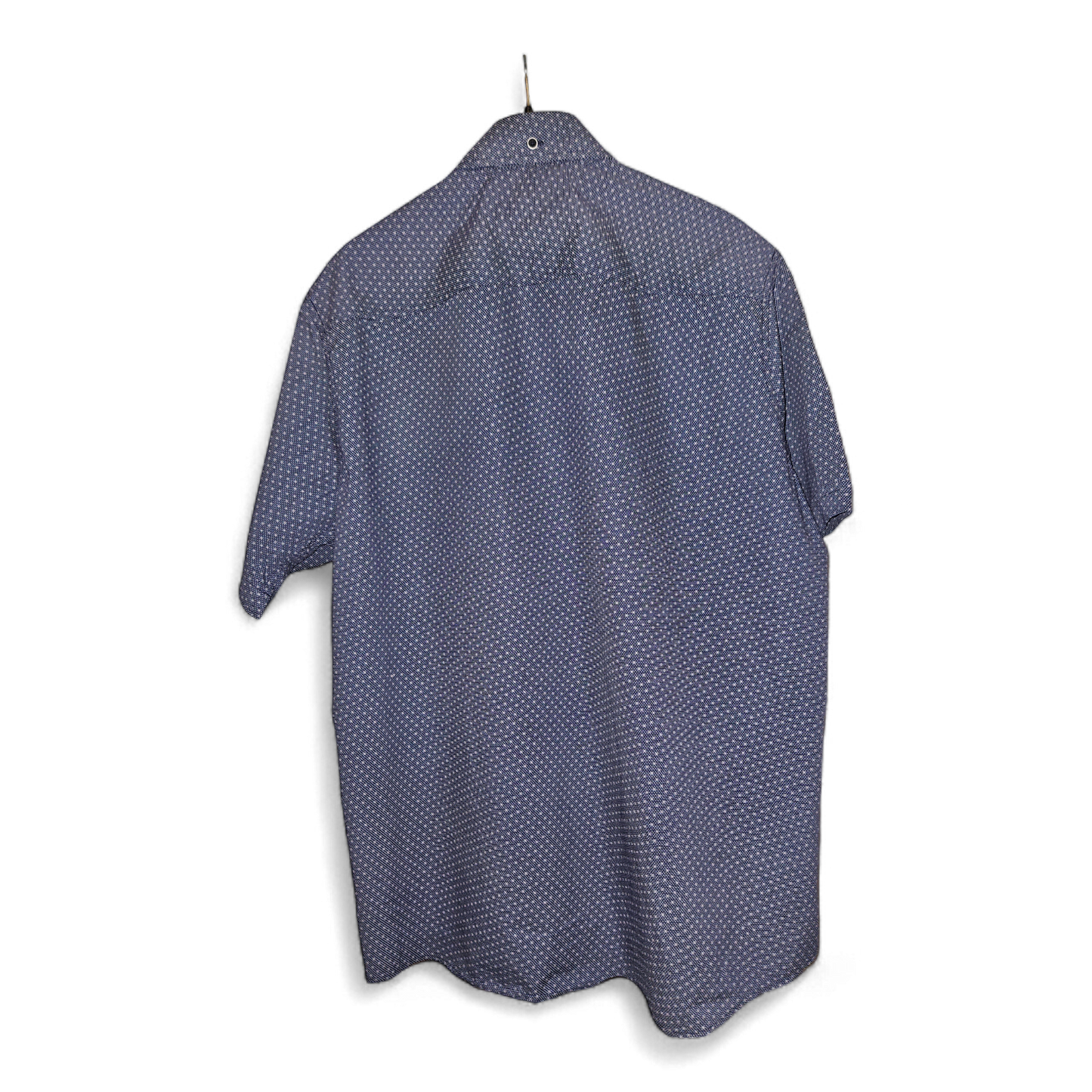 CAMPIONE - Kurzarm-Hemd - Gr. L - dunkelblau mit roten Punkten