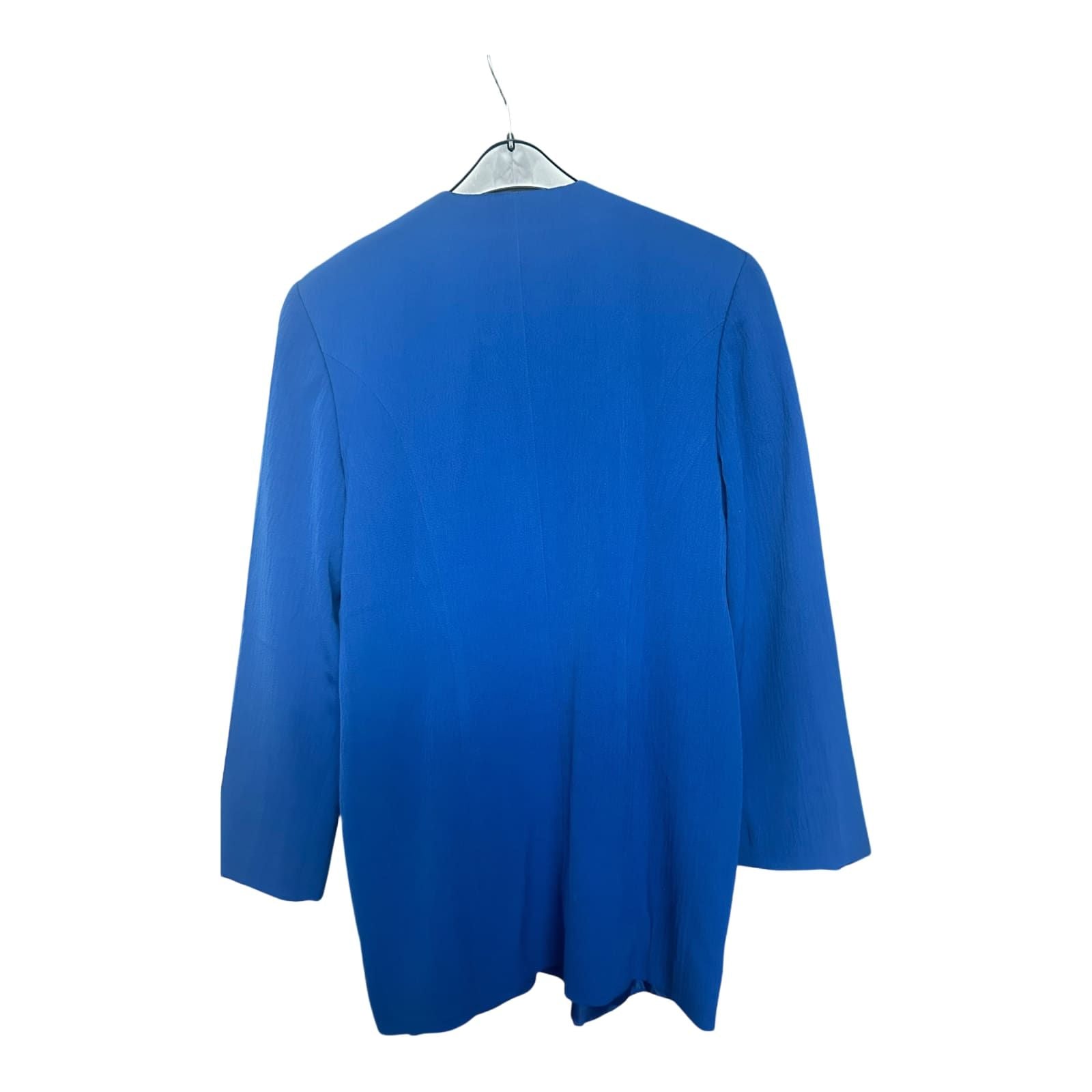Vintage Kultblazer Schurwolle 2-reihig blau Größe 40