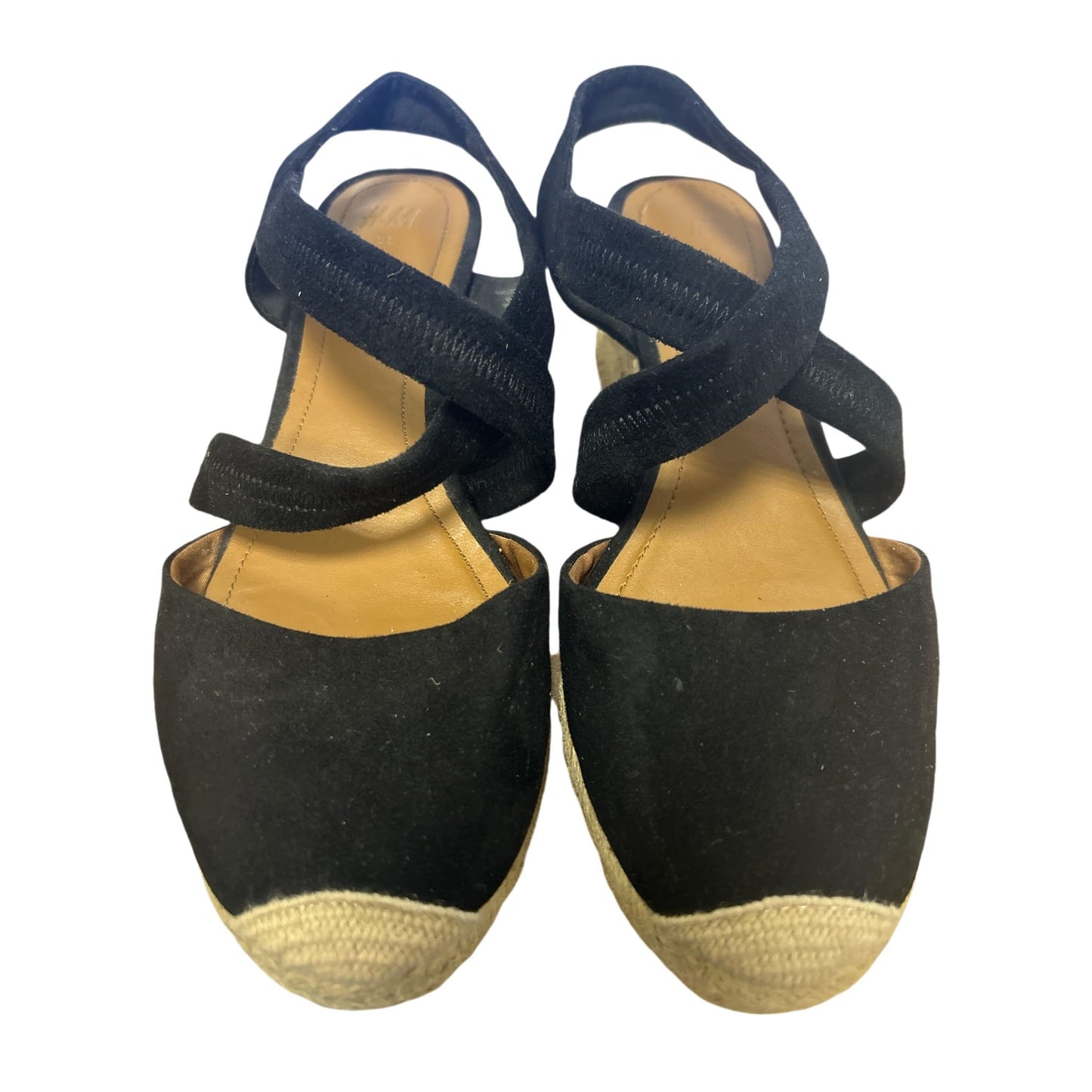 H&M Sandalen mit Keilabsatz Damen schwarz Gr. 36