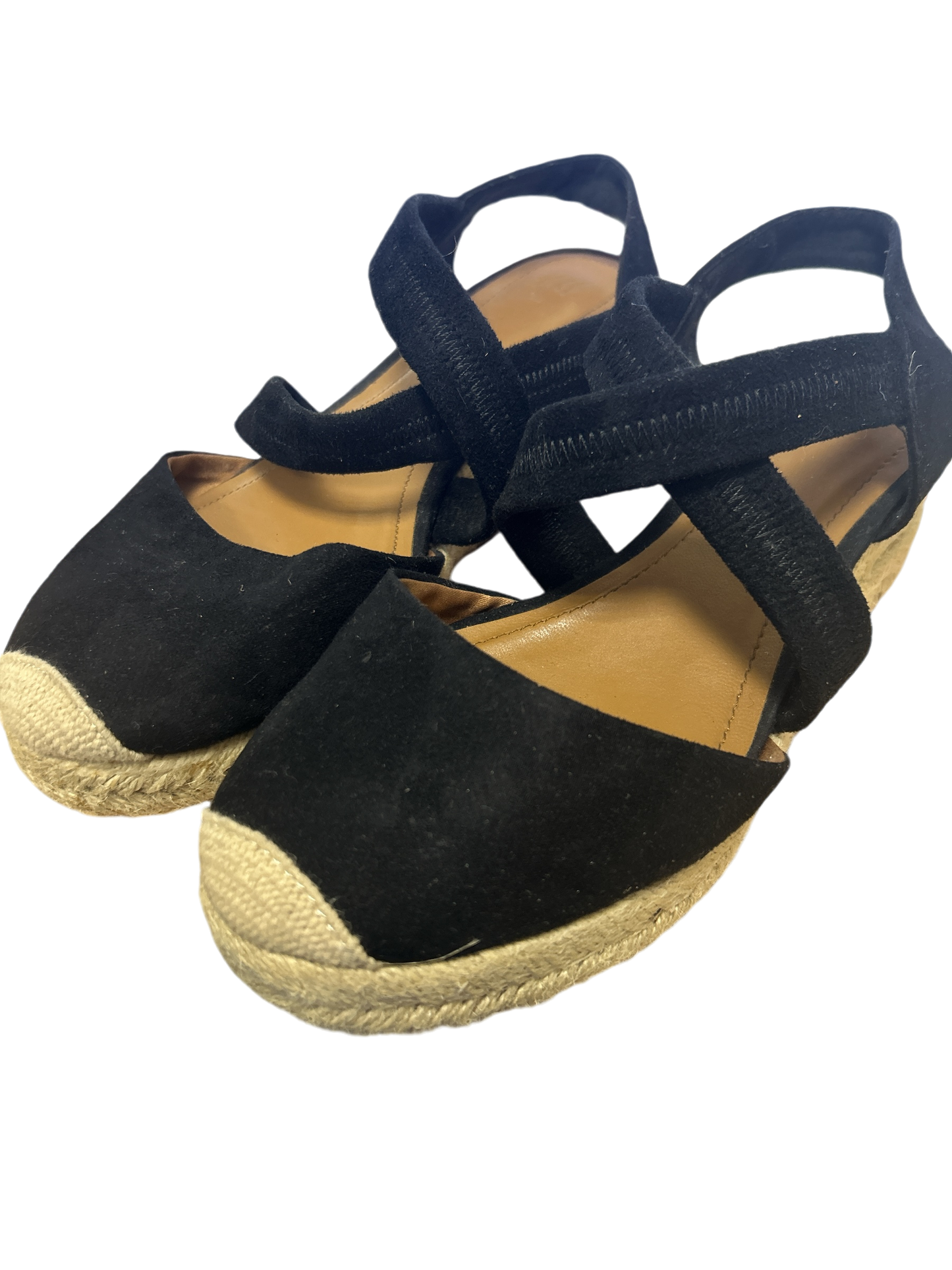 H&M Sandalen mit Keilabsatz Damen schwarz Gr. 36