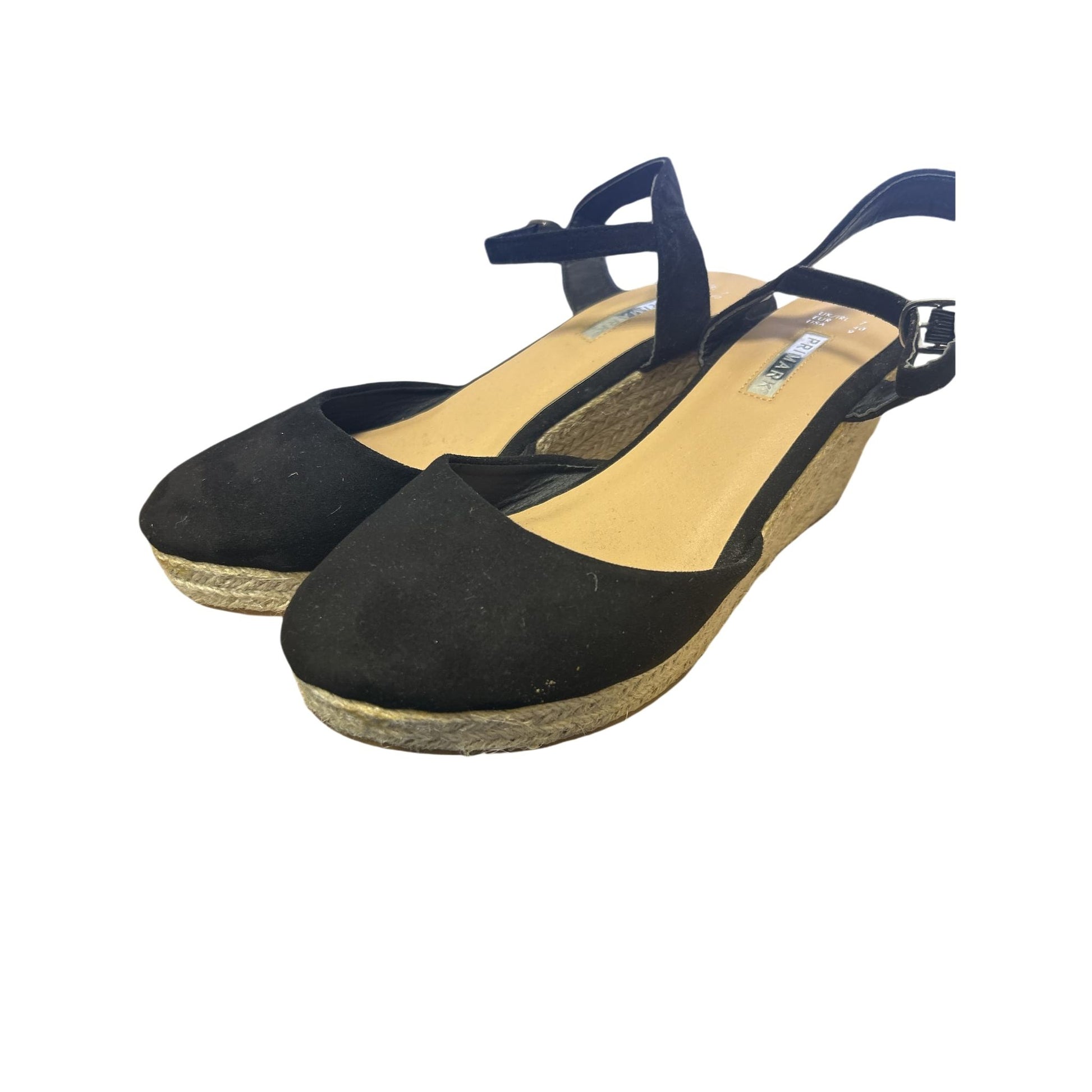 Primark Sandalen mit Keilabsatz Damen schwarz Gr. 40