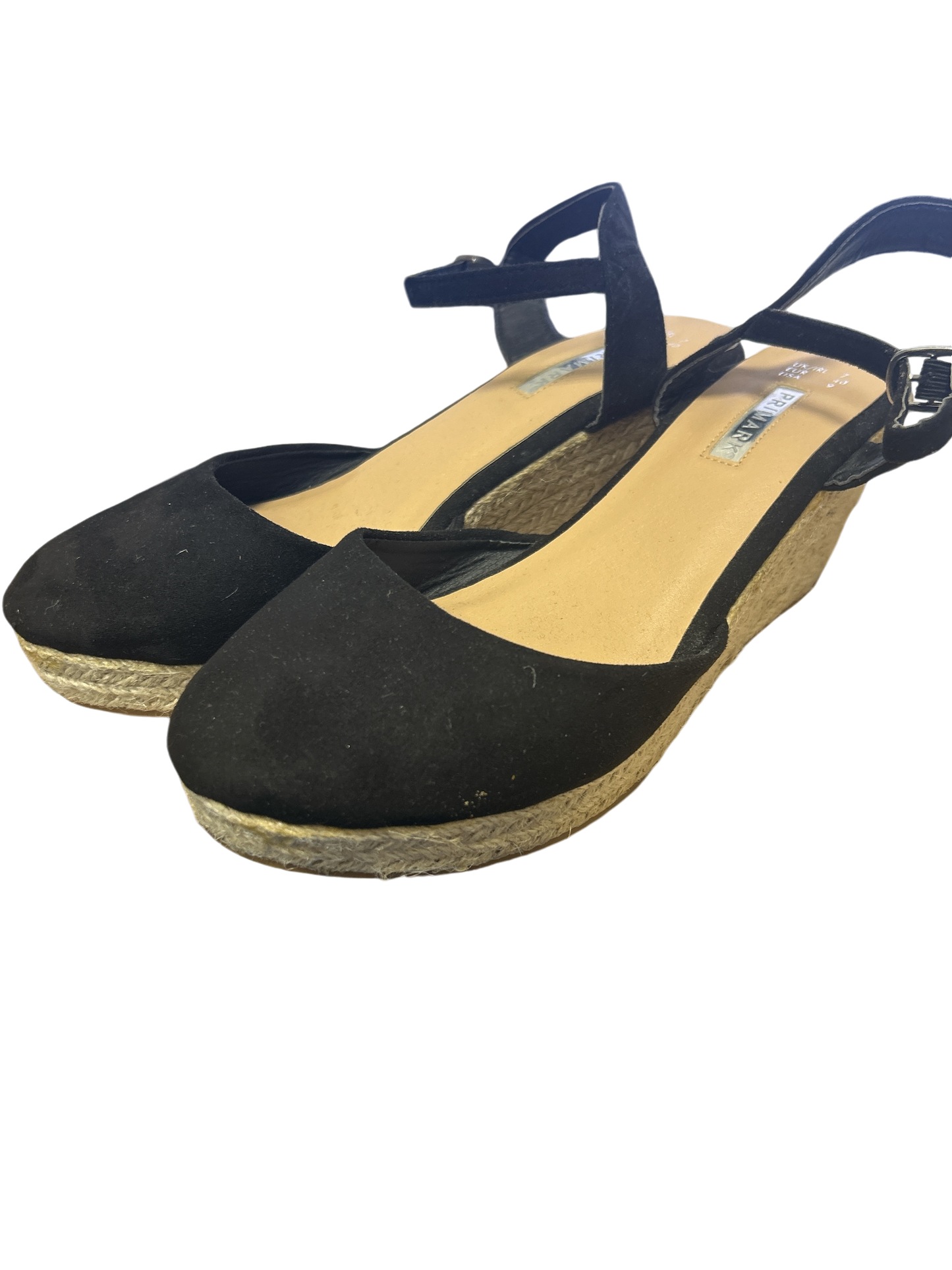 Primark Sandalen mit Keilabsatz Damen schwarz Gr. 40